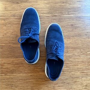 Cole Haan 2 Zerogrand Men’s 8.5 Marine Blue Suede Oxford